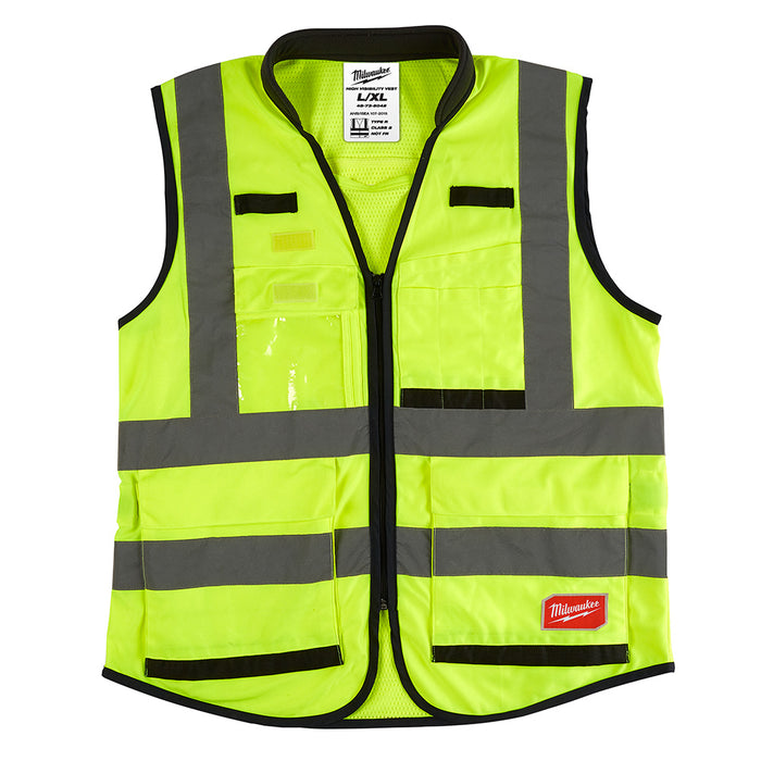 Milwaukee 48-73-5042 High Visibility Yellow Performance Safety Vest - L/XL