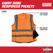 Milwaukee 48-73-5052 High Visibility Orange Performance Safety Vest - L/XL - 2