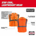 Milwaukee 48-73-5117 Class 2 High Visibility Orange Mesh Safety Vest - 2XL/3XL - 6