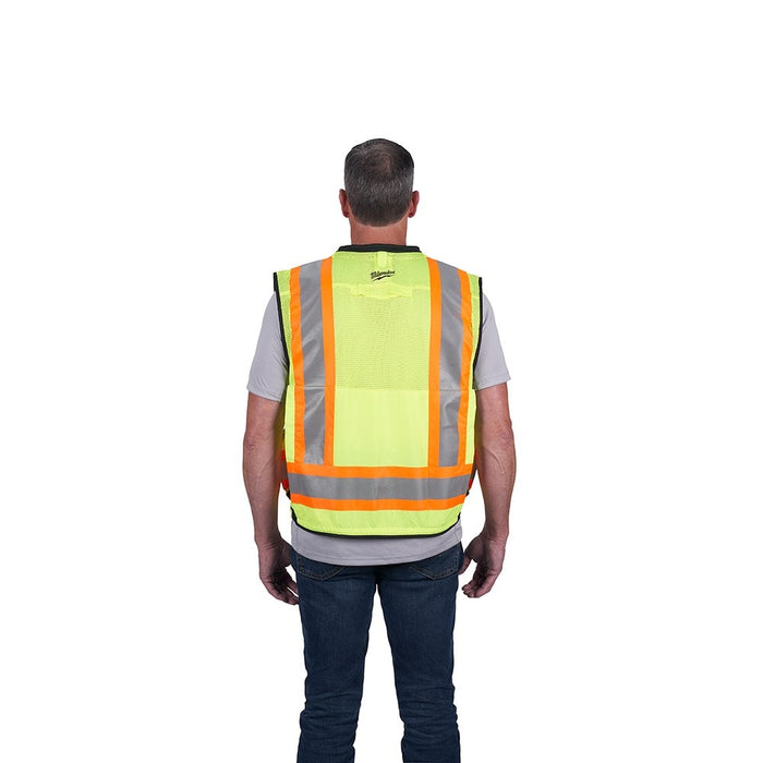 Milwaukee 48-73-5162 Class 2 Surveyor's High Visibility Yellow Safety Vest - L/XL - 5
