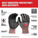 Milwaukee 48-73-8762 Anti-Vibration Cut Level 4 High Dexterity Nitrile Dipped Glove - Large - 2