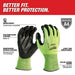 Milwaukee 48-73-8940 High Visibility Cut Level 4 Polyurethane Dipped Safety Gloves - Small - 2