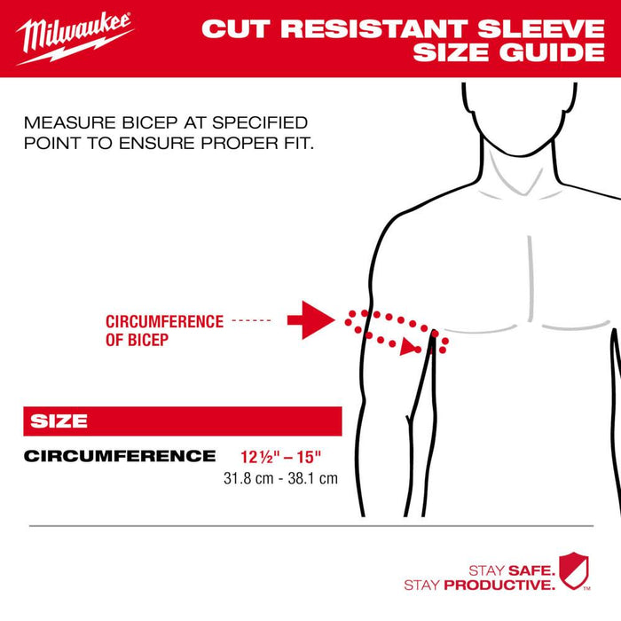 Milwaukee 48-73-9030B 16" Cut Level 3 Protective Sleeves - 12PK - 3