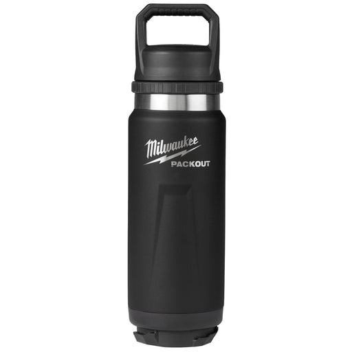 Milwaukee 48-82-8396B PACKOUT 24oz Insulated Bottle with Leakproof Chug Lid Black
