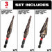 Milwaukee 48-89-9254 SHOCKWAVE Impact Duty Step Bit 3pc Set (#1, #2, #4) - 4