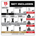Milwaukee 49-10-9114 Universal Fit OPEN-LOK 15PC Oscillating Multi-Tool Blade Kit w/ Modular Case - 3