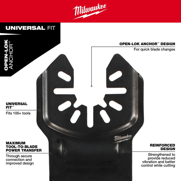 Milwaukee 49-10-9114 Universal Fit OPEN-LOK 15PC Oscillating Multi-Tool Blade Kit w/ Modular Case - 5