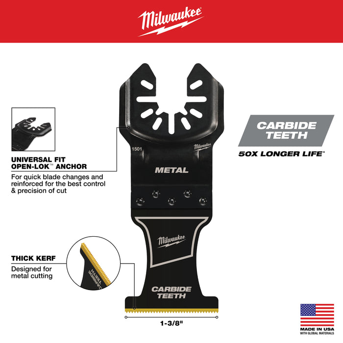 Milwaukee 49-10-9114 Universal Fit OPEN-LOK 15PC Oscillating Multi-Tool Blade Kit w/ Modular Case - 6