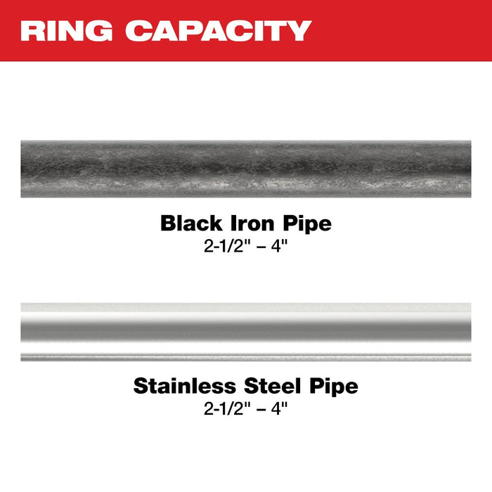 Milwaukee 49-16-2698X 2-1/2"- 4" IPS-P Pivoting Press Ring Kit for M18 FORCE LOGIC Throw Press Tool - 3