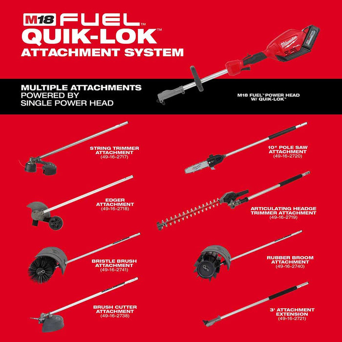 Milwaukee 49-16-2741 M18 Fuel Quik-Lok Bristle Brush Attachment - 5