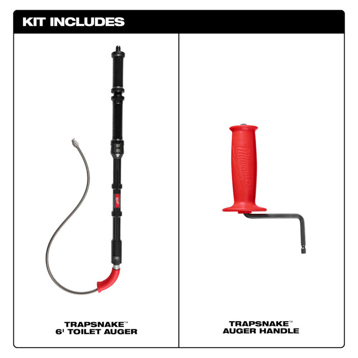 Milwaukee 49-16-3576 TRAPSNAKE 6' Toilet Auger - 2