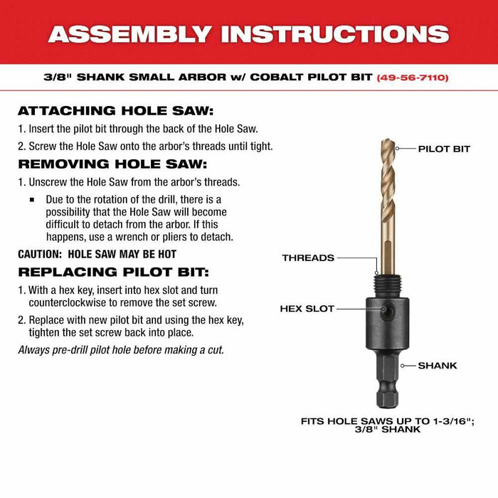 Milwaukee 49-22-3084 10 PC HOLE DOZER™ with Carbide Teeth Hole Saw Electrician's Kit - 4