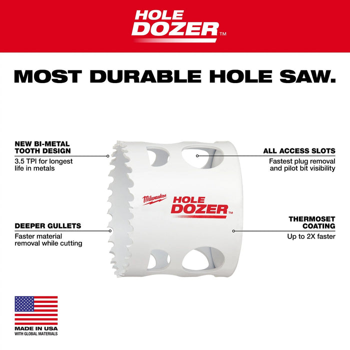 Milwaukee 49-22-4009 HOLE DOZER™  Large Diameter Hole Saw Kit - 9PC - 4