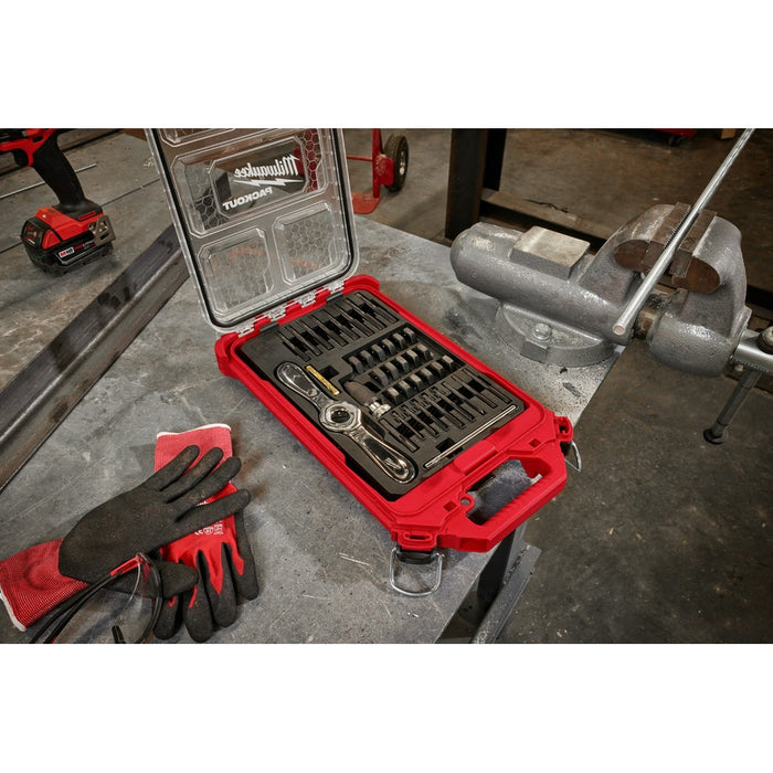 Milwaukee 49-22-5603 38PC Metric Tap & Die PACKOUT Set w/ Hex-LOK 2-in-1 Handle - 10