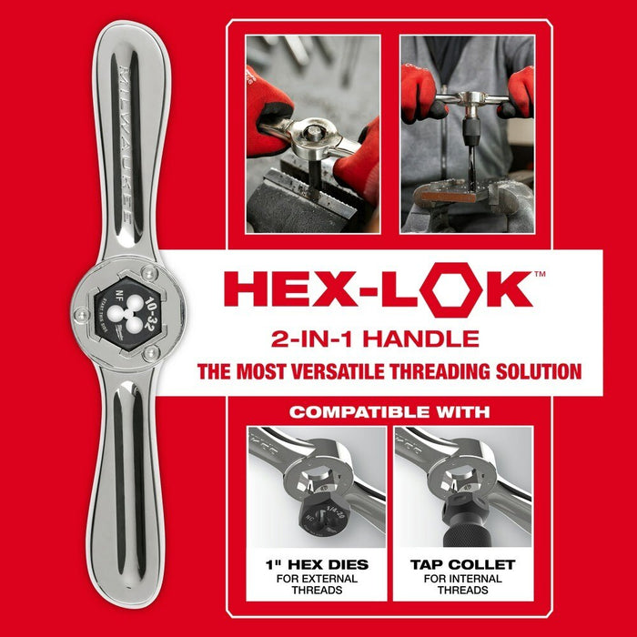 Milwaukee 49-22-5604 38PC SAE Tap & Die PACKOUT Set w/ Hex-LOK 2-in-1 Handle - 4