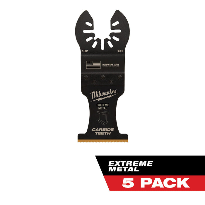 Milwaukee  49-25-1505 Milwaukee® OPEN-LOK™ 1-3/8" TITANIUM ENHANCED CARBIDE TEETH METAL BLADE 5PK