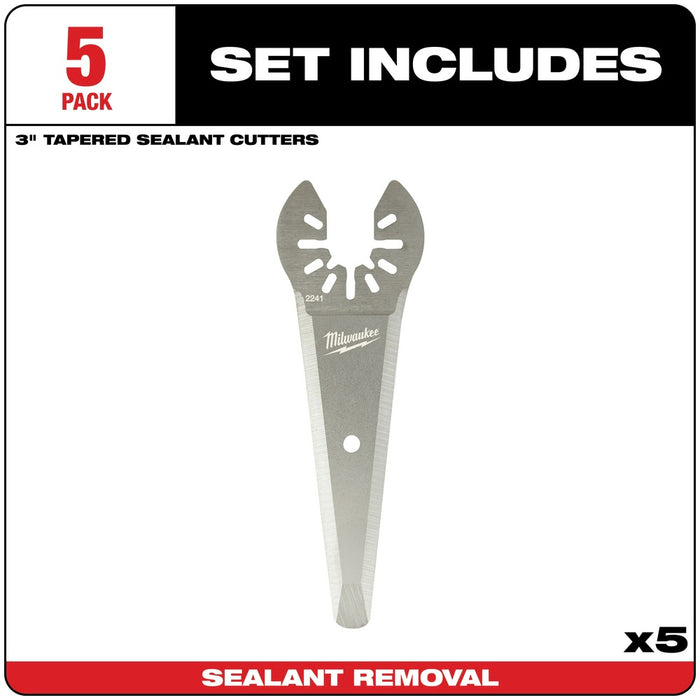 Milwaukee  49-25-2241 Milwaukee® OPEN-LOK™ TAPERED SEALANT CUTTING BLADE 5PK - 5