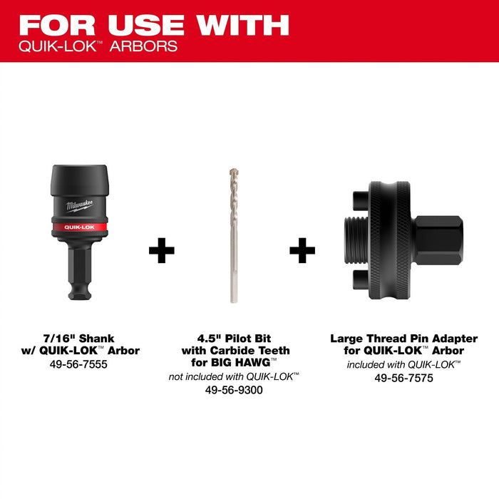 Milwaukee 49-56-9290 10 Piece Carbide Big Hawg Hole Saw Kit - 7