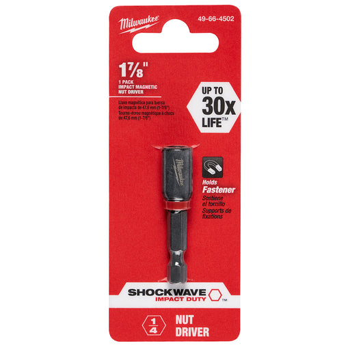 Milwaukee 49-66-4502 SHOCKWAVE 1/4 X 1-7/8 Impact Magnetic Nut Driver