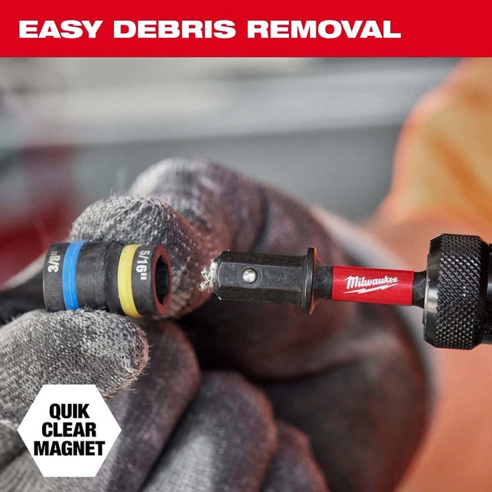 Milwaukee 49-66-4565 SHOCKWAVE Impact Duty QUIK-CLEAR 2-in-1 Magnetic Nut Driver Set - 5
