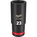 Milwaukee 49-66-6284 SHOCKWAVE Impact Duty™  1/2"Drive 23MM Deep 6 Point Socket