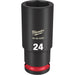 Milwaukee 49-66-6285 SHOCKWAVE Impact Duty™  1/2"Drive 24MM Deep 6 Point Socket