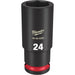 Milwaukee 49-66-6285 SHOCKWAVE Impact Duty™  1/2"Drive 24MM Deep 6 Point Socket