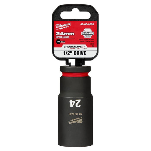 Milwaukee 49-66-6285 SHOCKWAVE Impact Duty™  1/2"Drive 24MM Deep 6 Point Socket - 2