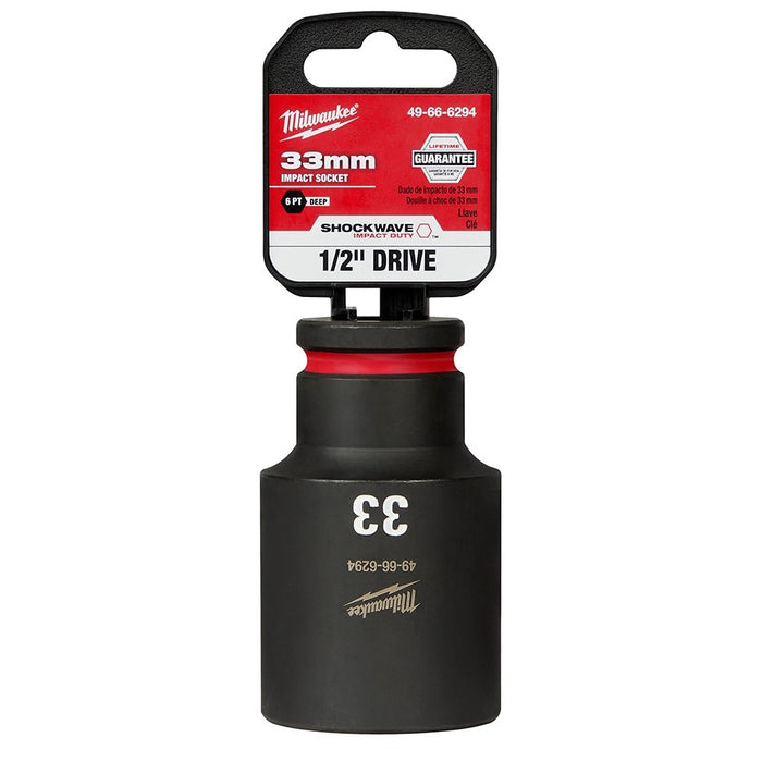 Milwaukee 49-66-6294 SHOCKWAVE Impact Duty™  1/2"Drive 33MM Deep 6 Point Socket - 2