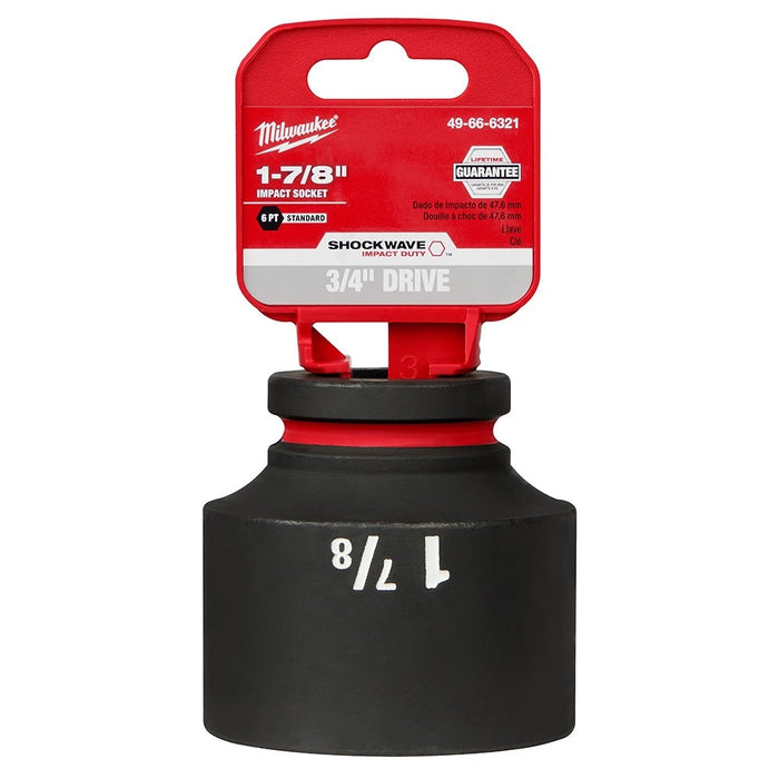 Milwaukee 49-66-6321 SHOCKWAVE Impact Duty™  3/4"Drive 1-7/8" Standard 6 Point Socket - 2