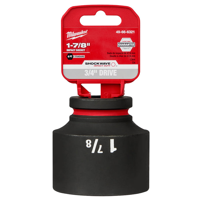 Milwaukee 49-66-6321 SHOCKWAVE Impact Duty™  3/4"Drive 1-7/8" Standard 6 Point Socket - 2