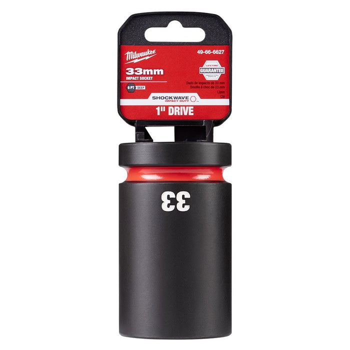 Milwaukee 49-66-6627 SHOCKWAVE Impact Duty 1" Drive 33mm Deep 6 Point Socket - 3