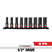 Milwaukee 49-66-7032 SHOCKWAVE 1/2" Drive Metric Deep Well 6 Point Impact Socket Set (9-Piece) - 5