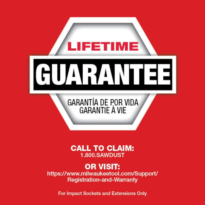 Milwaukee 49-66-7840 SHOCKWAVE Impact Duty 1” Drive 7PC MM & SAE Wheel Service Socket PACKOUT Set - 8