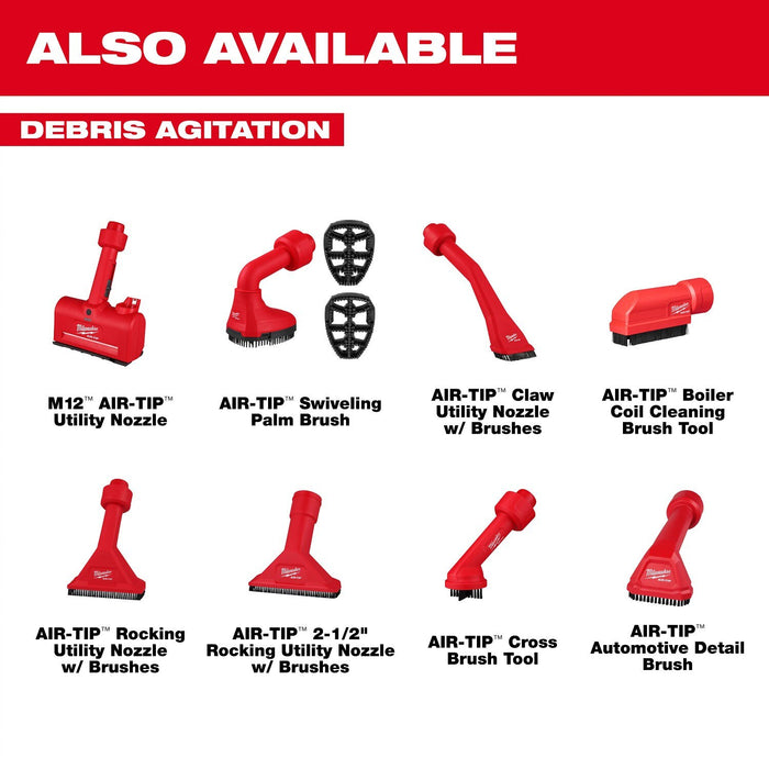 Milwaukee 49-90-2043 AIR-TIP Automotive Detail Brush Vacuum Accessory - 8