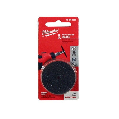 Milwaukee 49-94-1500 1-1/2" Reinforced Cut-Off Wheels, 5 Pack