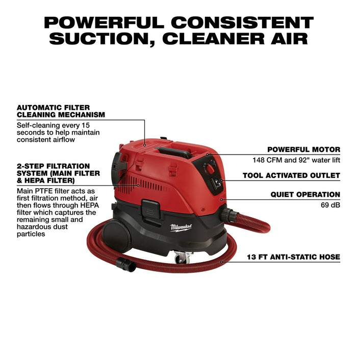 Milwaukee 8960-20 8 Gallon Dust Extractor - 3