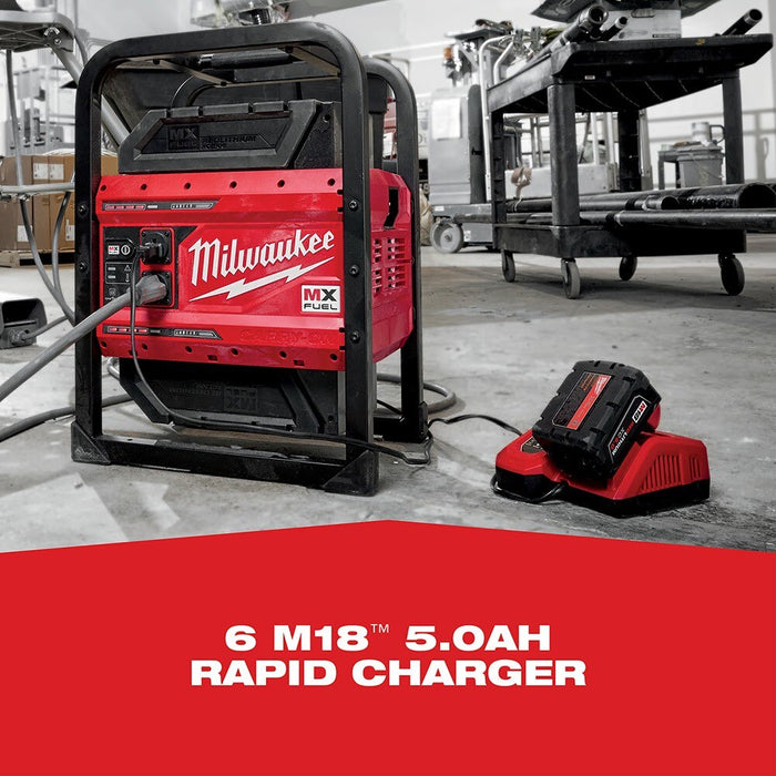 Milwaukee MXF002-2XC MX FUEL CARRY-ON Portable 3600W/1800W Push Start Battery Powered Power Supply Generator Kit w/ Two Batteries - 10