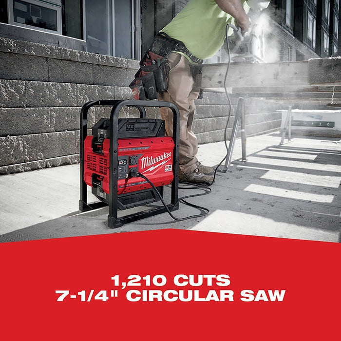 Milwaukee MXF002-2XC MX FUEL CARRY-ON Portable 3600W/1800W Push Start Battery Powered Power Supply Generator Kit w/ Two Batteries - 13