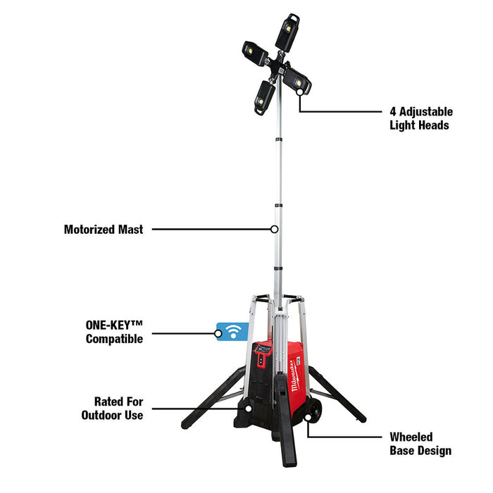 Milwaukee MXF041-1XC MX FUEL ROCKET 27,000 Lumen Tower Light/Charger Kit w/ Battery - 19