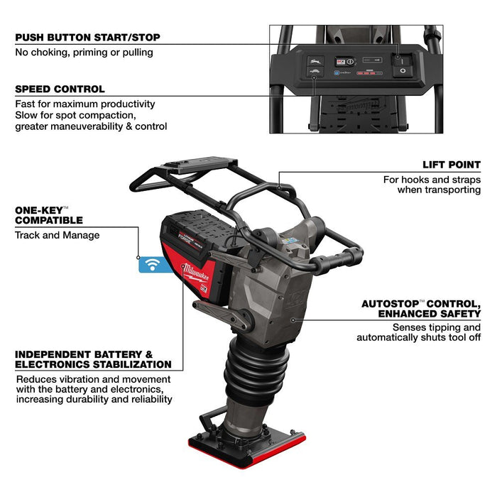 Milwaukee MXF270-2HD MX FUEL 70kg Rammer Kit - 11