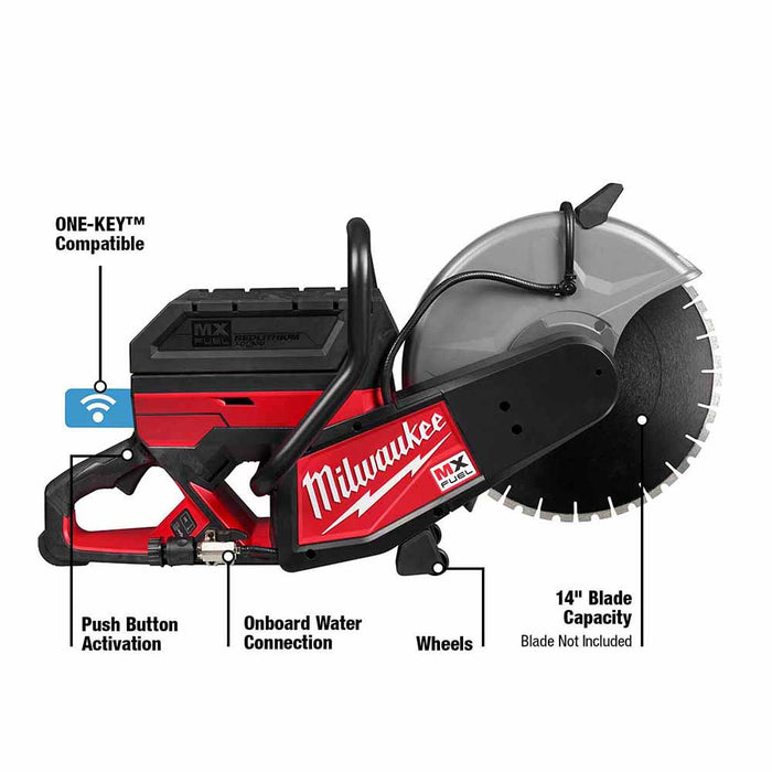 Milwaukee MXF314-2XC MX FUEL 14" Cut-Off Saw Kit w/ Two Batteries and Charger - 9