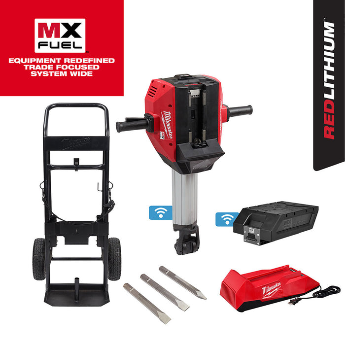 Milwaukee MXF368-1XC MX FUEL 1-1/8" Demolition Breaker Hammer Kit w/ Battery and Charger - 18