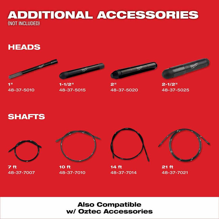 Milwaukee MXF370-2XC MX Fuel Briefcase Concrete Vibrator Kit w/ Two Batteries and Charger - 7