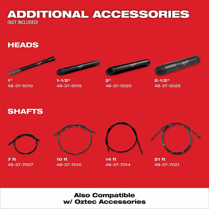 Milwaukee MXF370-2XC MX Fuel Briefcase Concrete Vibrator Kit w/ Two Batteries and Charger - 7