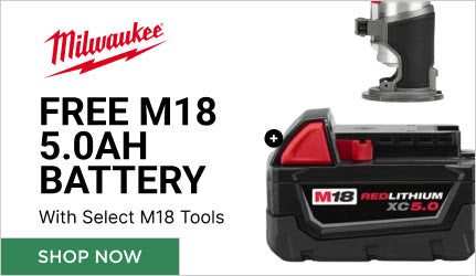 Milwaukee - Free M18 5.0Ah Battery with Select M18 Tool