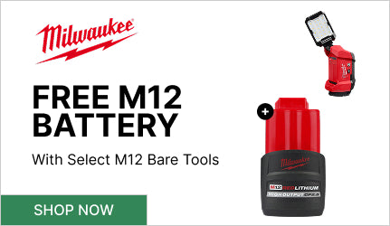 DC grid - Milwaukee Free M12 Battery with Select M12 Bare Tools (PROM-889)