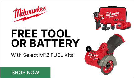 DC grid - Milwaukee Free Tool or Battery with Select M12 FUEL Kits (PROM-890)