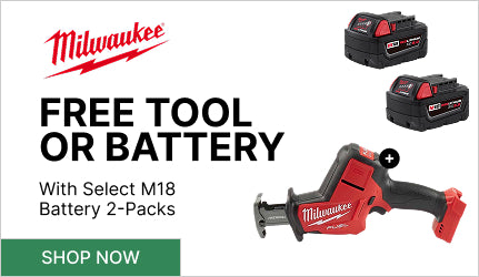 Milwaukee - Free M18 Bare Tool with Select M18 2 Pack Battery