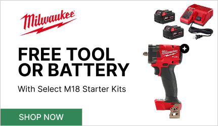 DC grid - Milwaukee Free Tool or Battery with Select M18 Starter Kits (PROM-893)